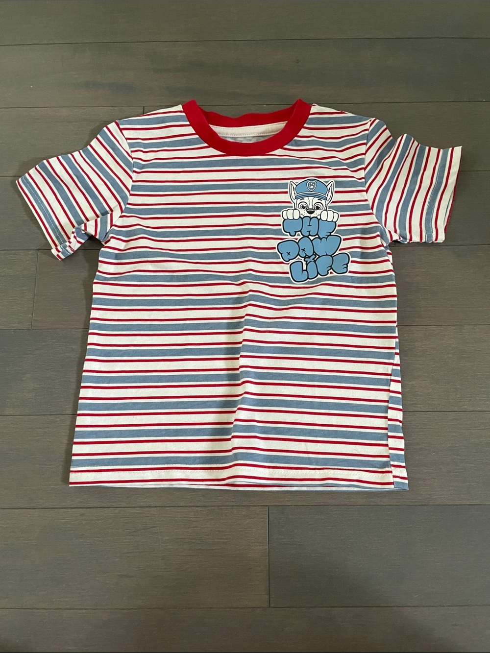 Nickelodeon Striped Tee shirt with Paw Patrol Chase